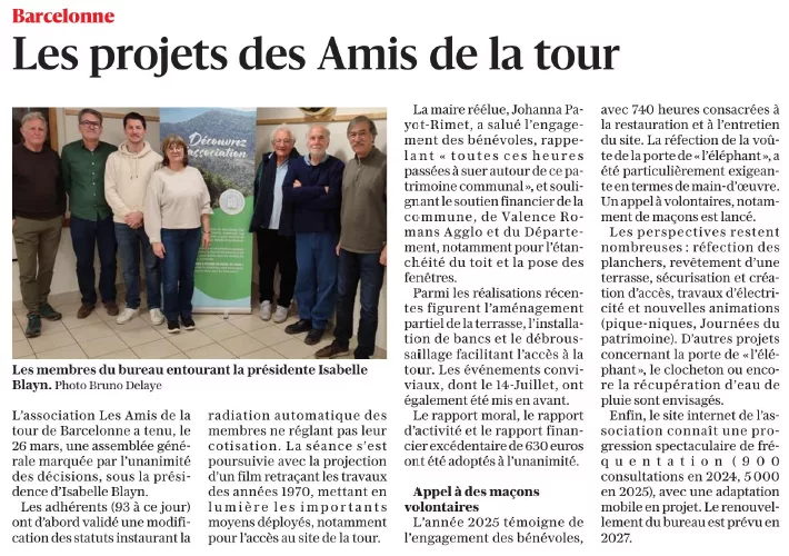 Le Dauphiné Libéré parle de l’Assemblée Générale 2026